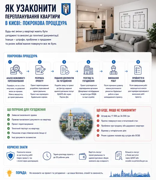 Перепланування квартири в Києві