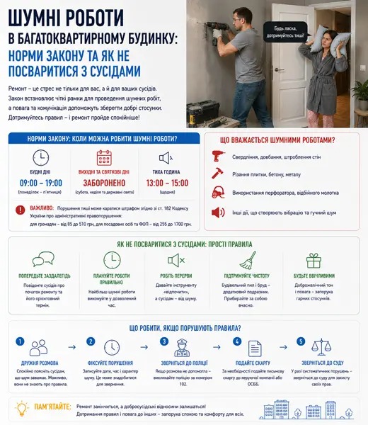Шумні роботи в багатоквартирному будинку