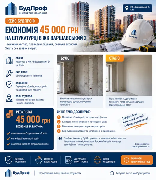 Кейс технагляд штукатурка Варшавський